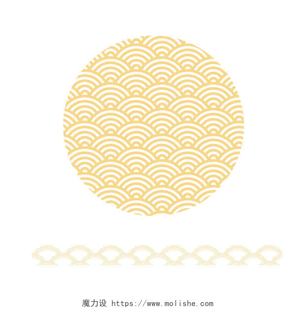 中国风喜庆新年金色圆形纹理素材